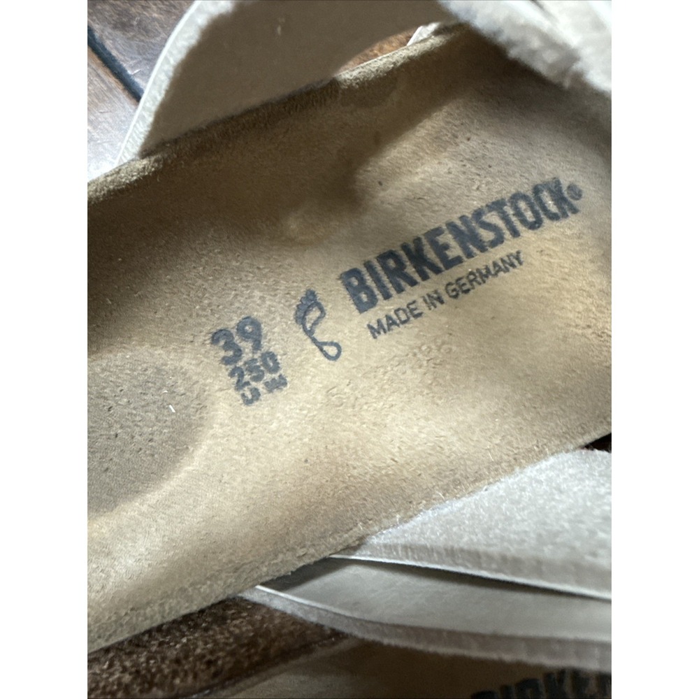 Birkenstock Mayari Graceful Pearl White Sandals Birks Sz 39 US 8 - Picture 8 of 9